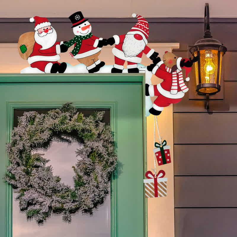 Weihnachtsmann-Team-Türecke, Weihnachtsdekoration - Rechts - 4 STÜCKE - image 3