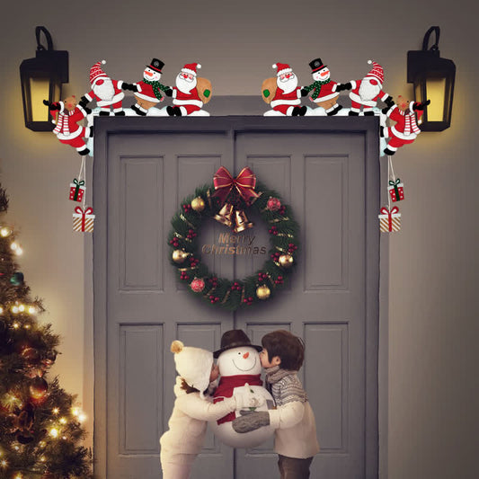 Weihnachtsmann-Team-Türecke, Weihnachtsdekoration - Rechts & Links - 4 STÜCKE - image 0