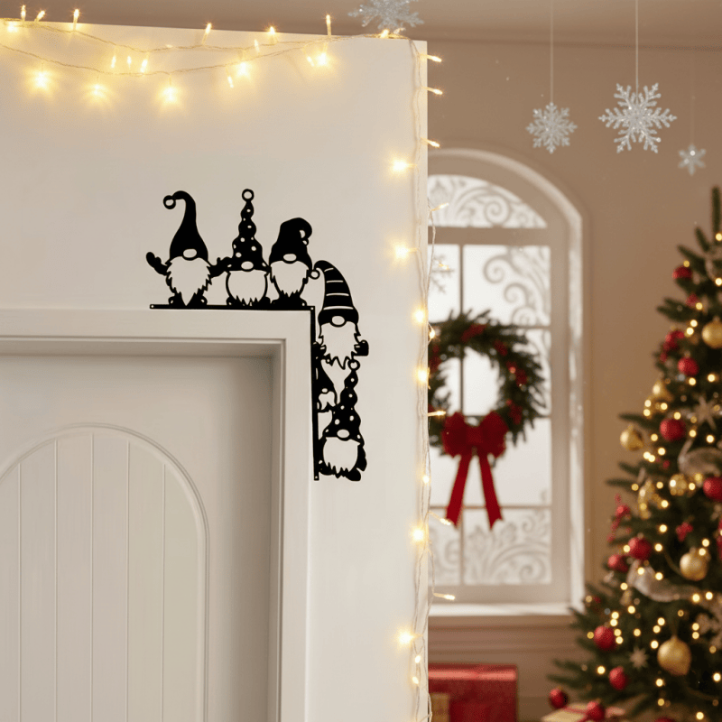 Wunderlicher Wichtel-Weihnachts-Tür-Eck-Dekor - 4 STÜCKE - image 0