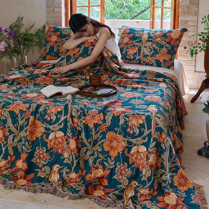 Luxuriöse, florale Baumwoll-Quastendecke - image 4