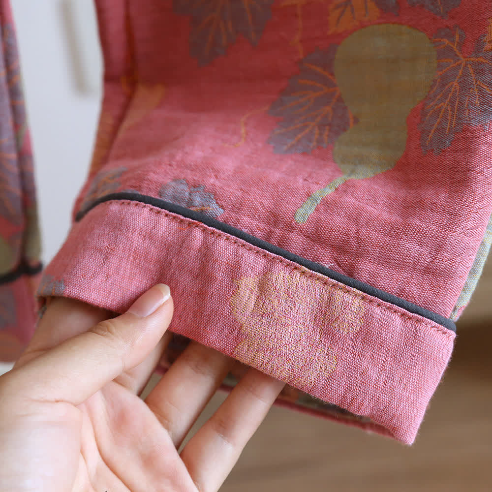 Gourd Cotton Langarm-Pyjama-Set - image 8