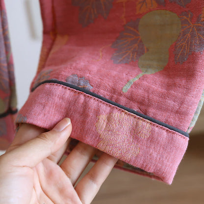 Gourd Cotton Langarm-Pyjama-Set - image 8
