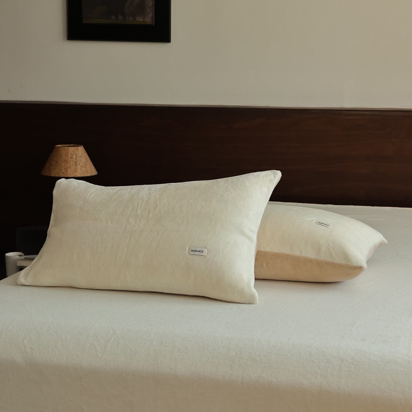 Ownkoti Einfarbige, warme, flauschige Bettdecke - Beige - 2 Kissenbezüge - 48cm x 74cm - image 15