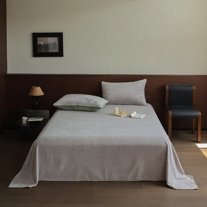 Ownkoti Einfarbige, warme, flauschige Bettdecke - Grau - Tagesdecke mit 2 Kissenbezügen - 245cm x 270cm - image 20
