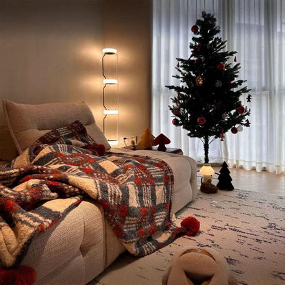 Doppelseitige Decke mit Weihnachtskaro - image 0