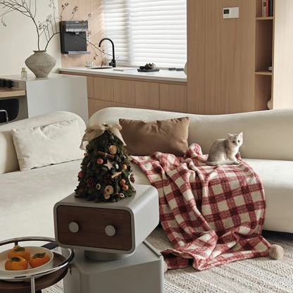 Doppelseitige Decke mit Weihnachtskaro - image 9