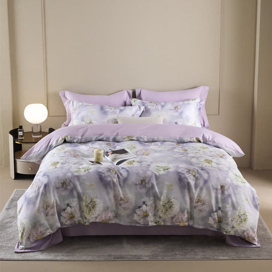 Ownkoti Bettwäsche-Set aus reiner Baumwolle mit verträumtem Blumenmuster (4-teilig) - 220cm x 240cm - image 0