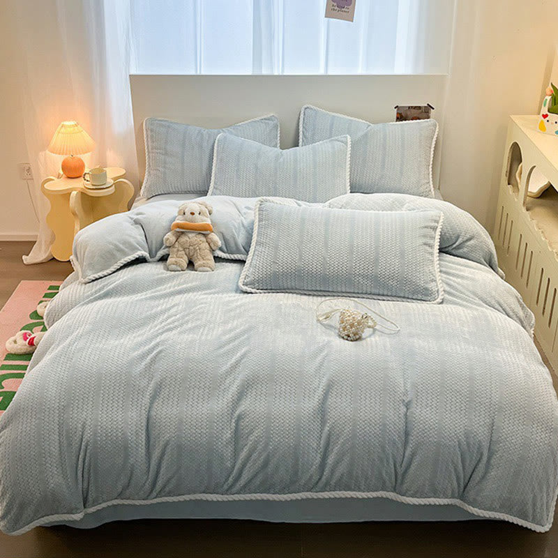 Luxuriöses Fleece-Winterbettwäscheset (4-teilig) - Blau - Bettwäscheset (4-teilig) - König - image 16
