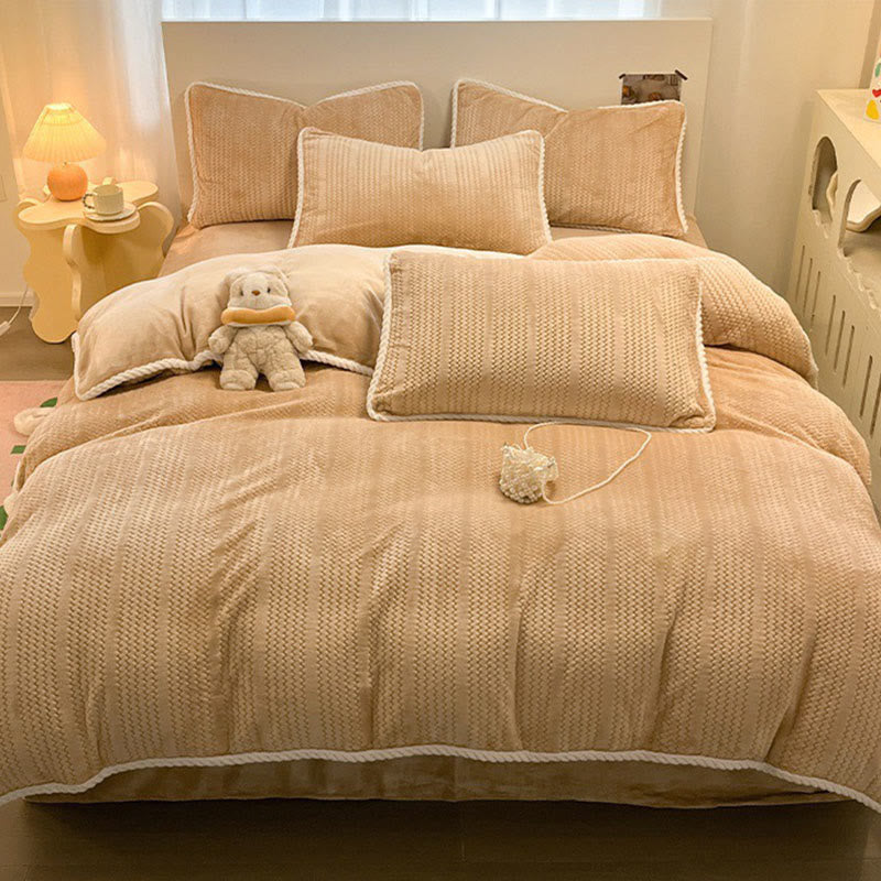 Luxuriöses Fleece-Winterbettwäscheset (4-teilig) - Kaffee - Bettwäscheset (4-teilig) - König - image 26