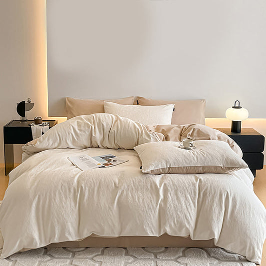 Luxuriöses Bettwäscheset aus reiner Baumwolle (4-teilig) - A - Bettwäscheset (4-teilig) - König - image 0