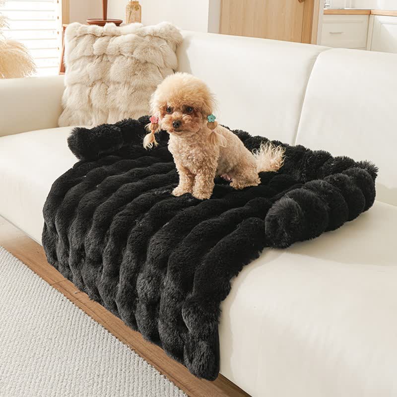 Ownkoti Solides Plüsch-Haustiersofabett - Schwarz - 75cm x 75cm - image 16