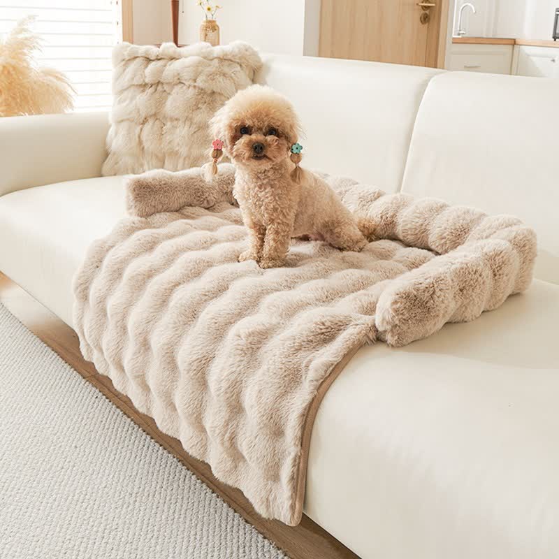 Ownkoti Solides Plüsch-Haustiersofabett - Aprikose - 75cm x 75cm - image 14