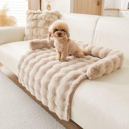 Ownkoti Solides Plüsch-Haustiersofabett - Aprikose - 75cm x 75cm - image 14