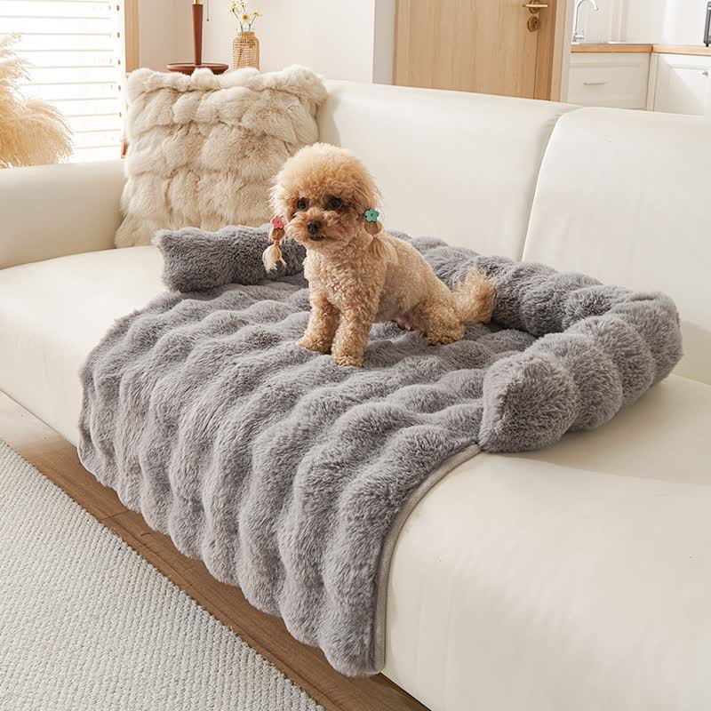 Ownkoti Solides Plüsch-Haustiersofabett - Dunkelgrau - 75cm x 75cm - image 5