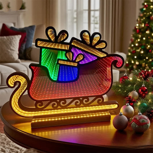 Ownkoti Weihnachtsschlitten 3D-Tunnellicht - 2 STÜCKE - 3" B x 14"L x 12" H - image 0