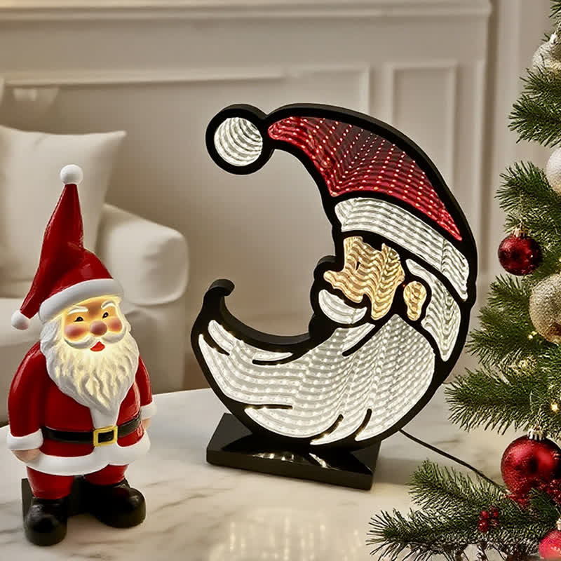 Ownkoti 3D-Weihnachtsmann-Unendlichkeitslichter - image 1