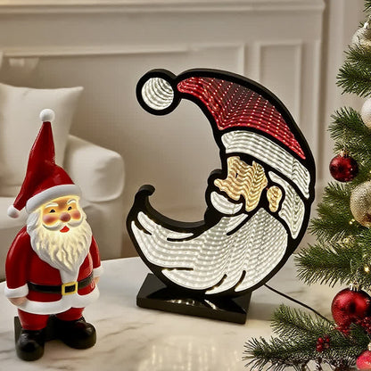 Ownkoti 3D-Weihnachtsmann-Unendlichkeitslichter - image 1