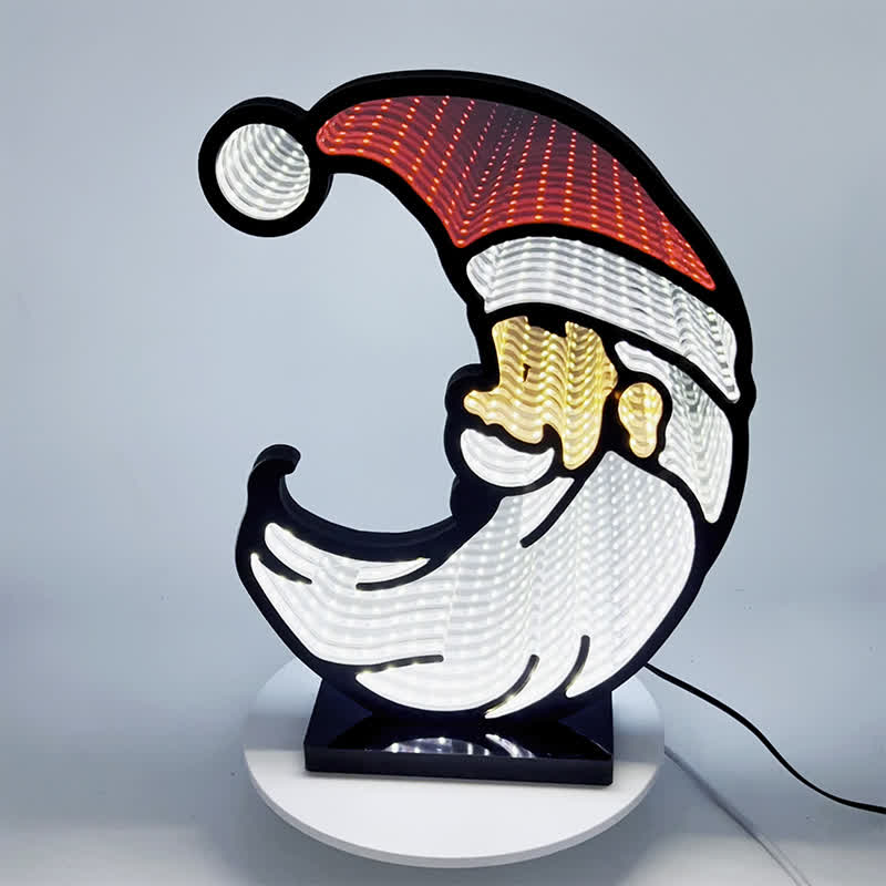 Ownkoti 3D-Weihnachtsmann-Unendlichkeitslichter - image 3