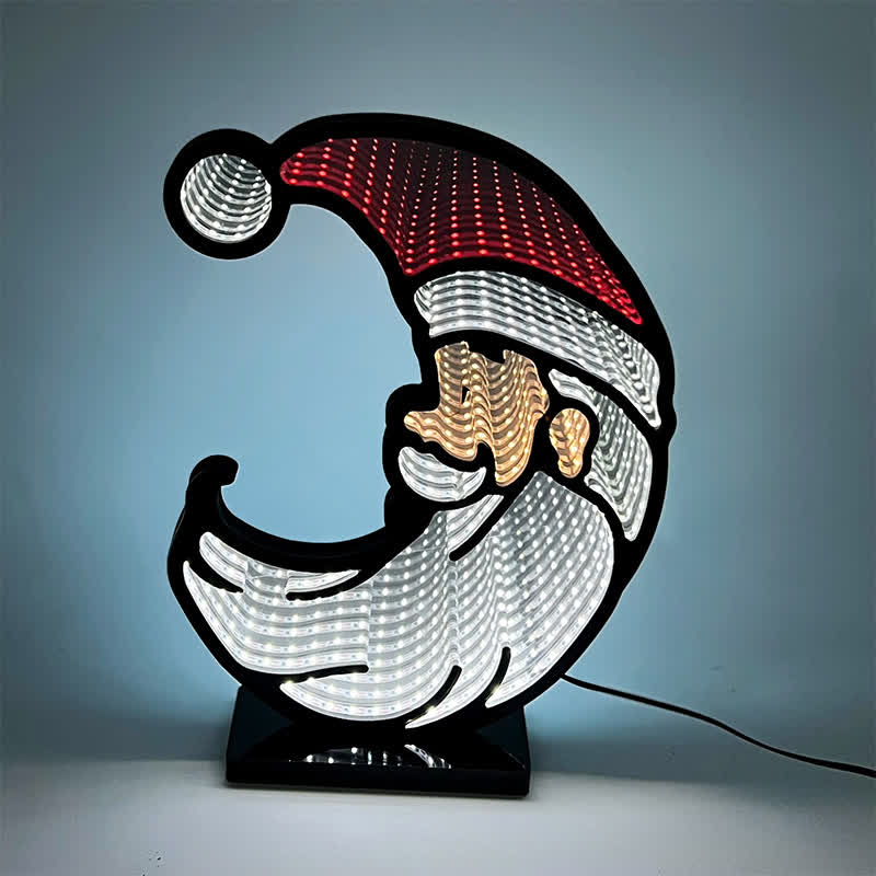 Ownkoti 3D-Weihnachtsmann-Unendlichkeitslichter - image 2