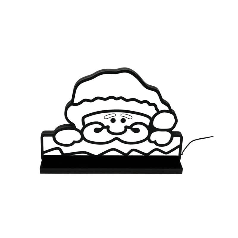 Ownkoti 3D-Weihnachtsnachtslampe mit Weihnachtsmanngesicht - image 3