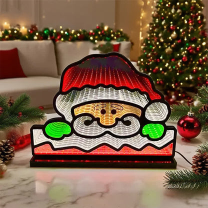 Ownkoti 3D-Weihnachtsnachtslampe mit Weihnachtsmanngesicht - 2 STÜCKE - 2" B x 12"L x 9" H - image 0