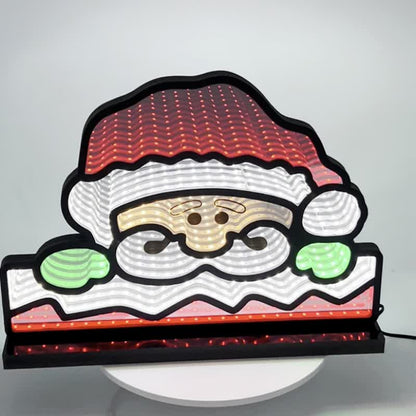 Ownkoti 3D-Weihnachtsnachtslampe mit Weihnachtsmanngesicht - image 2