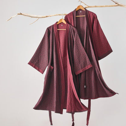Ownkoti – Weihnachtsinspirierter Kimono-Bademantel aus Baumwollgaze - image 1
