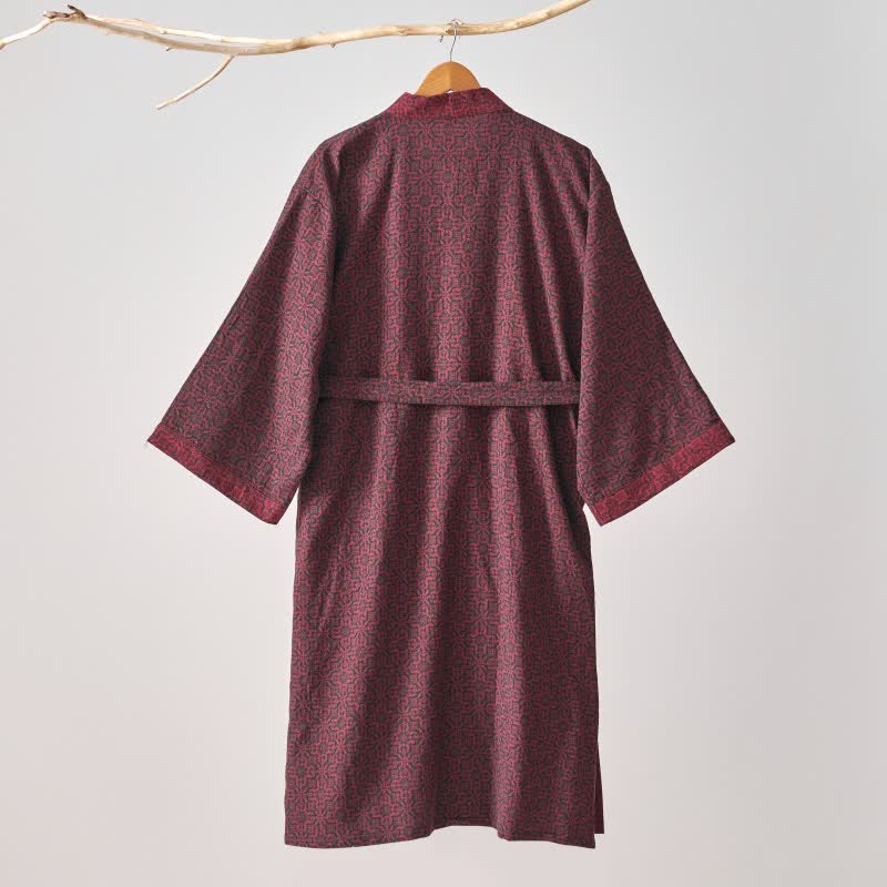 Ownkoti – Weihnachtsinspirierter Kimono-Bademantel aus Baumwollgaze - image 3