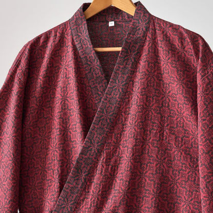 Ownkoti – Weihnachtsinspirierter Kimono-Bademantel aus Baumwollgaze - image 11
