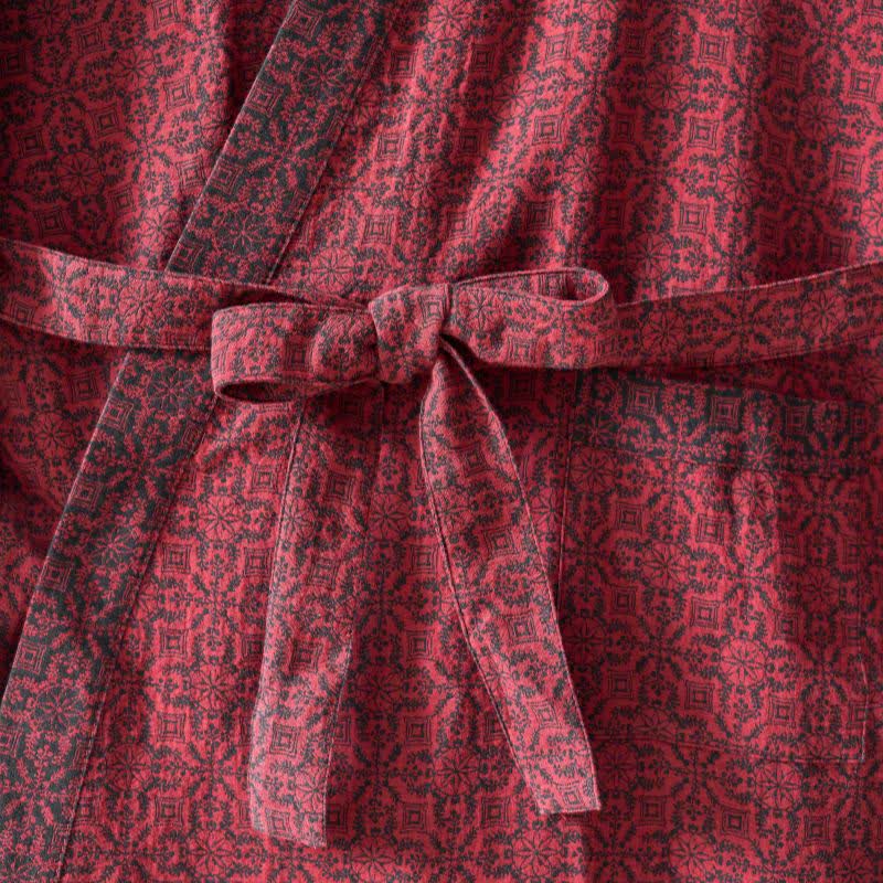 Ownkoti – Weihnachtsinspirierter Kimono-Bademantel aus Baumwollgaze - image 13