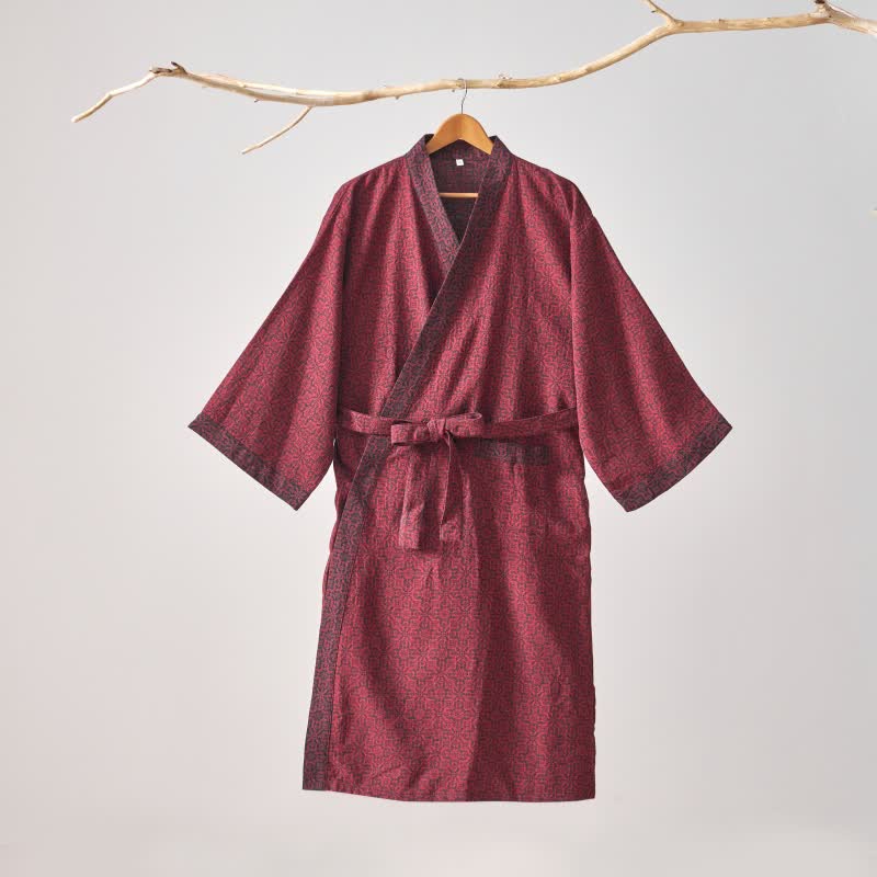 Ownkoti – Weihnachtsinspirierter Kimono-Bademantel aus Baumwollgaze - image 9