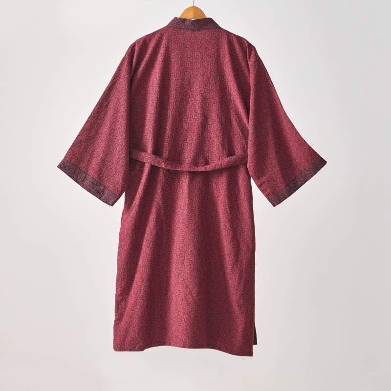 Ownkoti – Weihnachtsinspirierter Kimono-Bademantel aus Baumwollgaze - image 10