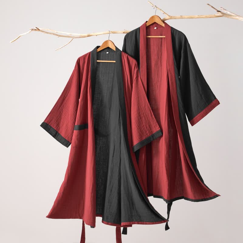Ownkoti – Minimalistischer Kimono-Bademantel aus fester Baumwollgaze - image 1