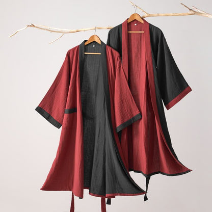 Ownkoti – Minimalistischer Kimono-Bademantel aus fester Baumwollgaze - image 1