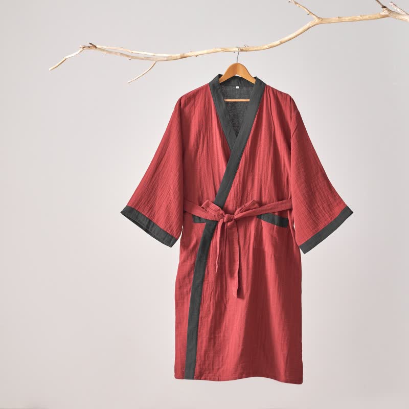 Ownkoti – Minimalistischer Kimono-Bademantel aus fester Baumwollgaze - image 9