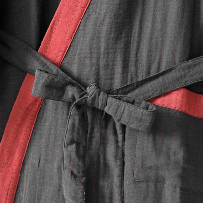 Ownkoti – Minimalistischer Kimono-Bademantel aus fester Baumwollgaze - image 5