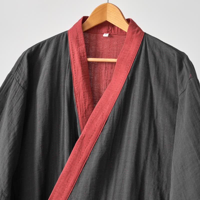 Ownkoti – Minimalistischer Kimono-Bademantel aus fester Baumwollgaze - image 4