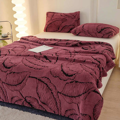 Ownkoti Bananenblatt-Jacquard-Überwurfdecke - Lila - 200cm x 230cm - image 8