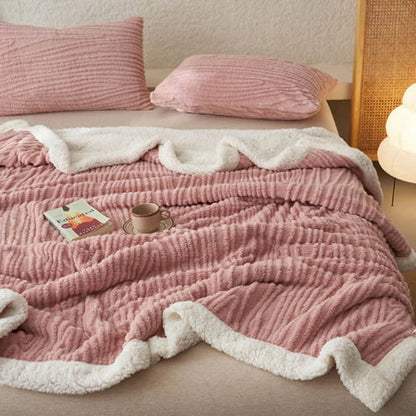 Ownkoti – Jacquard-Sherpa-Decke mit Baummuster - image 1