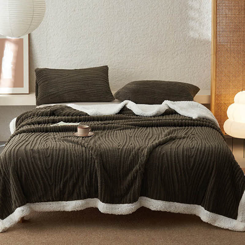 Ownkoti – Jacquard-Sherpa-Decke mit Baummuster - image 9