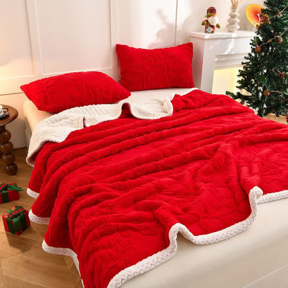 Ownkoti Wende-Überwurfdecke mit Blattstruktur - image 0