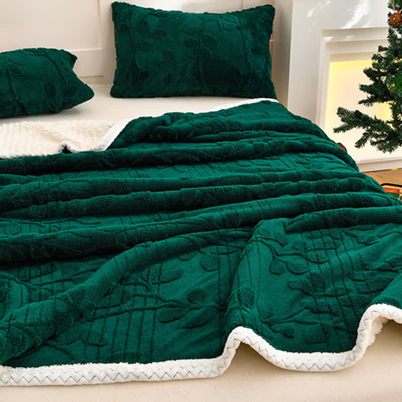 Ownkoti Wende-Überwurfdecke mit Blattstruktur - image 4