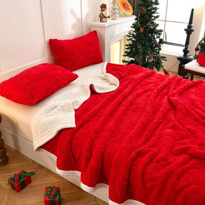 Ownkoti Wende-Überwurfdecke mit Blattstruktur - image 2