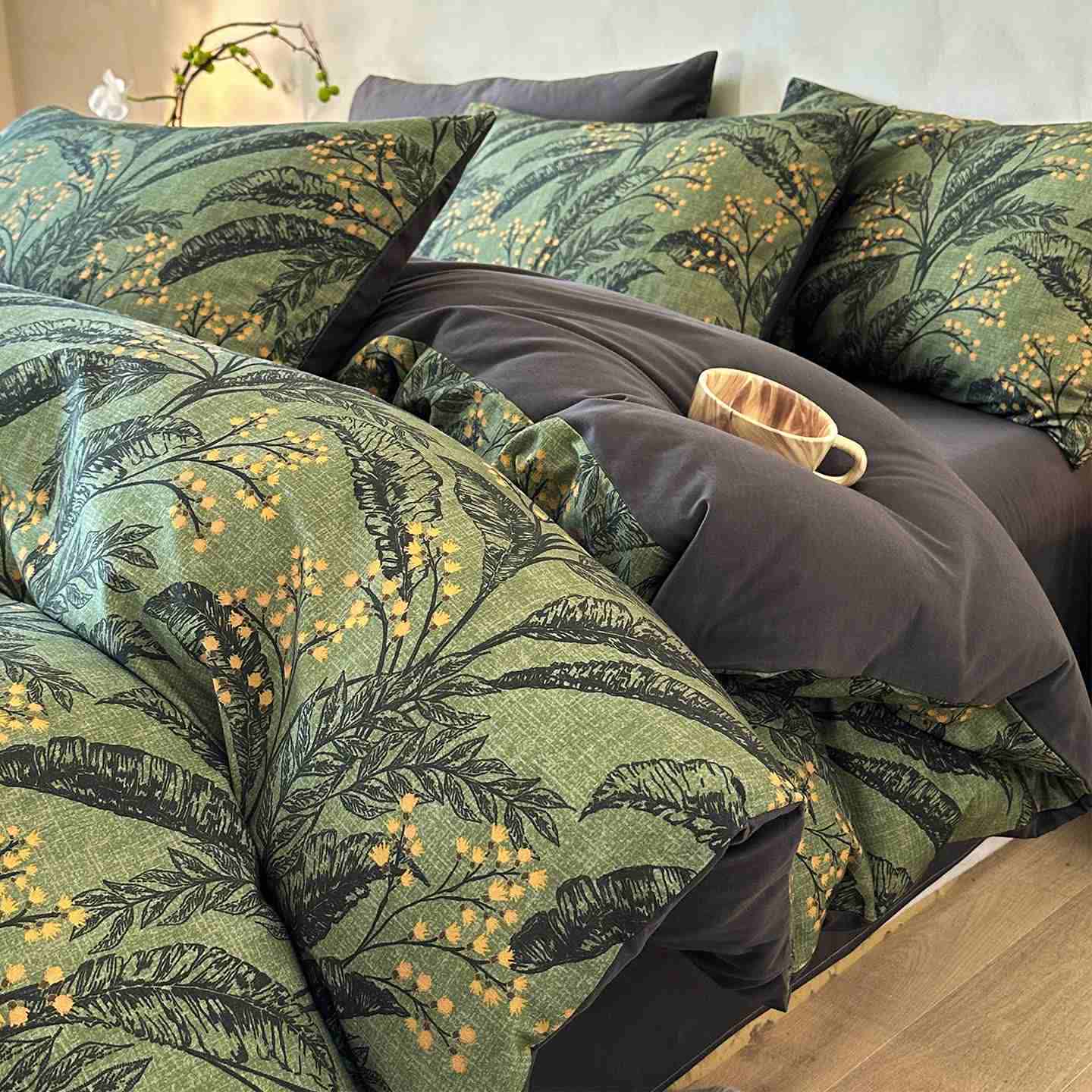 Ownkoti Botanical Bettwäscheset aus gebürsteter Baumwolle (4-teilig) - image 3