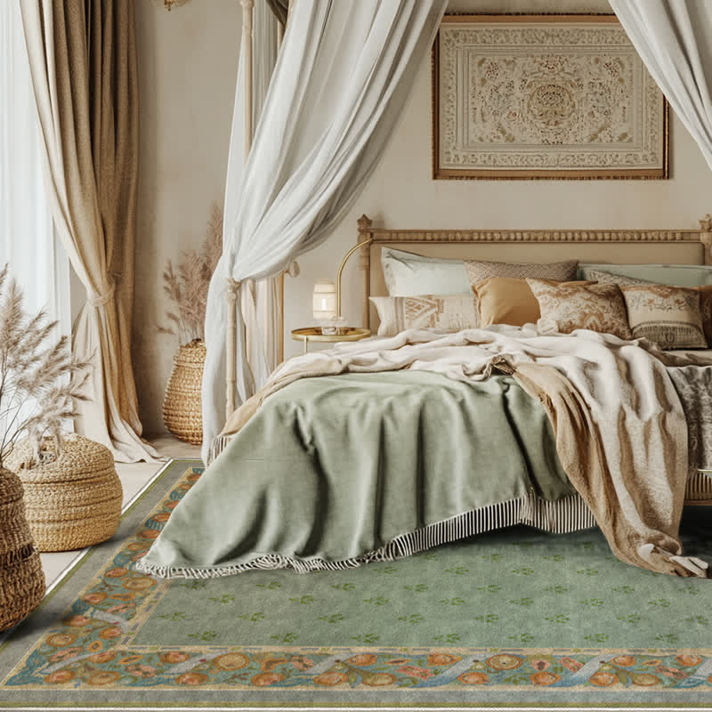 Ownkoti Refresh Faltbarer Teppich mit grünem Blumenmuster - 153cm x 244cm - image 0