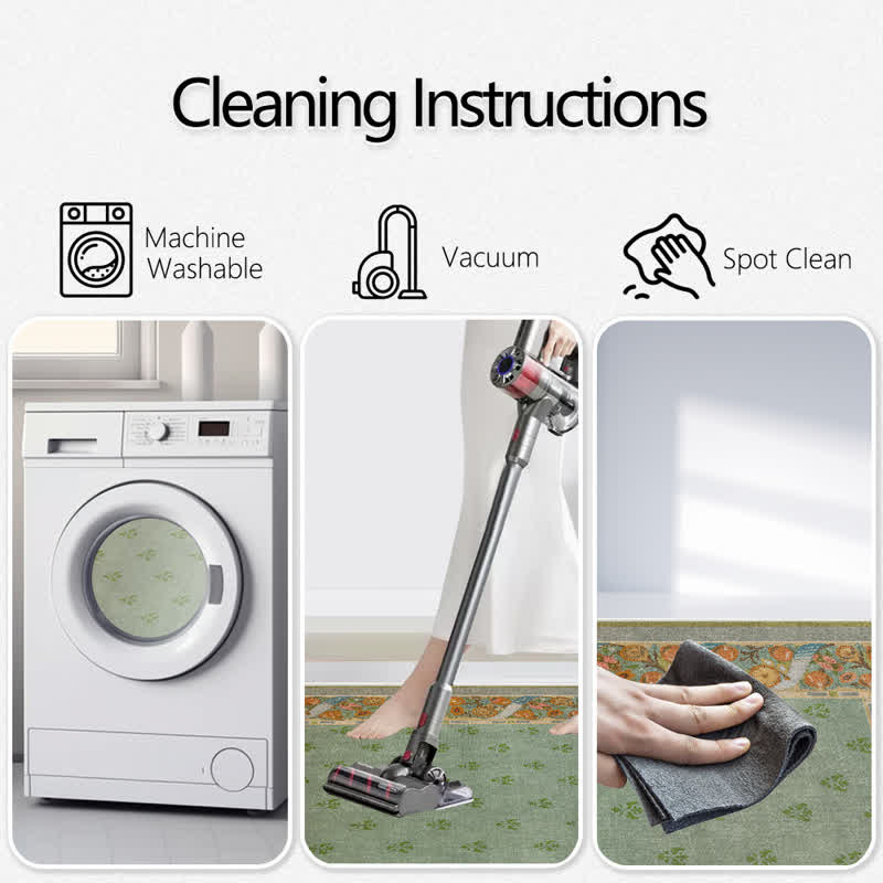 Ownkoti Refresh Faltbarer Teppich mit grünem Blumenmuster - image 6