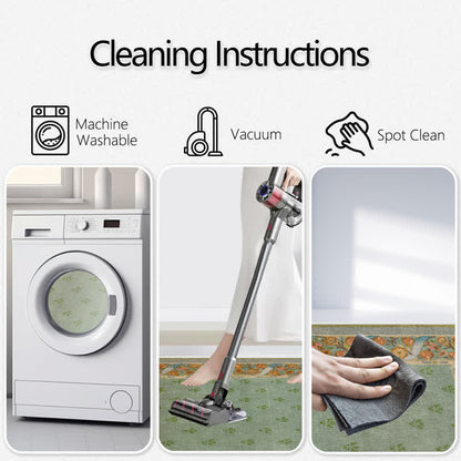 Ownkoti Refresh Faltbarer Teppich mit grünem Blumenmuster - image 6