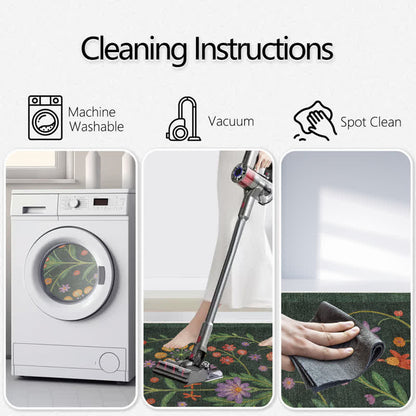 Ownkoti Retro Vibrant Floral Indoor Outdoor Teppich - image 4