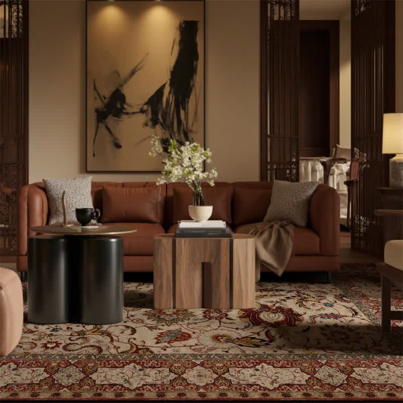 Ownkoti Persischer Blumenteppich, vielseitig einsetzbar - 153cm x 244cm - image 0