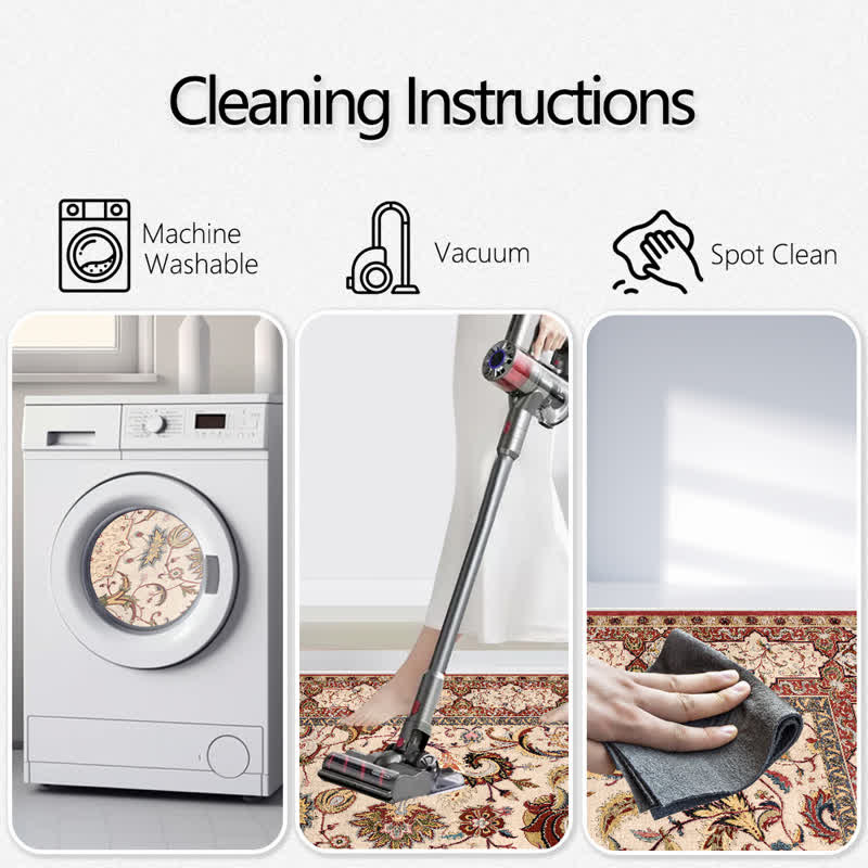 Ownkoti Persischer Blumenteppich, vielseitig einsetzbar - image 8